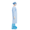 Livello 4 abiti chirurgici eliminabili blu di Spunlace con il polsino tricottato non tessuto