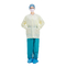 Cappotti eliminabili non tessuti del laboratorio dell'ospedale con i polsini e la scollatura