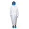 L'isolamento medico bianco abbiglia eliminabile con il polsino tricottato 20-65gsm impermeabile
